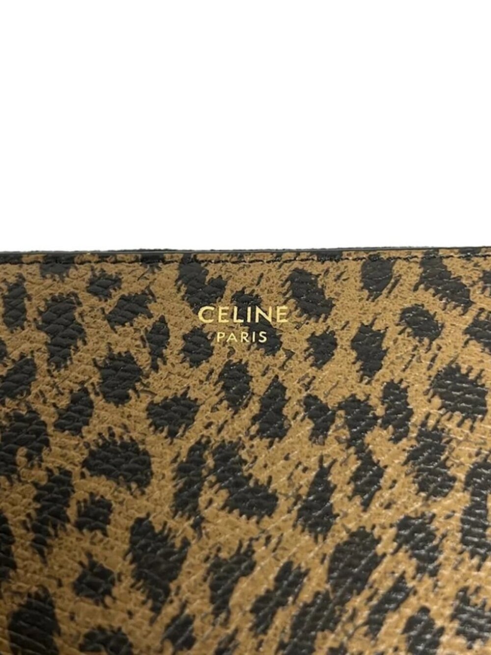 CELINE Compact Zip Wallet 10B663BNT.19BB Brown Black Grained Calfskin - - Picture 4 of 6